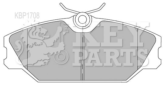 KEY PARTS Комплект тормозных колодок, дисковый тормоз KBP1708